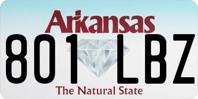 AR license plate 801LBZ