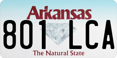 AR license plate 801LCA