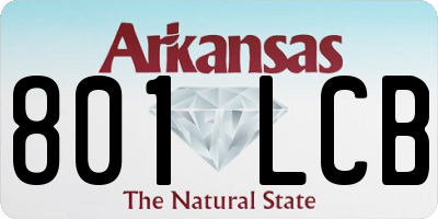 AR license plate 801LCB