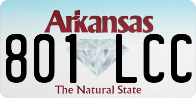 AR license plate 801LCC