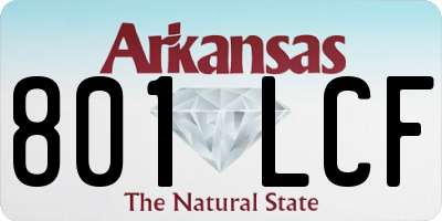 AR license plate 801LCF