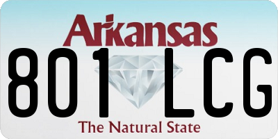 AR license plate 801LCG