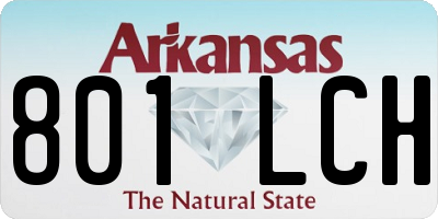 AR license plate 801LCH