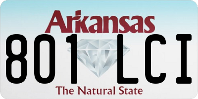 AR license plate 801LCI