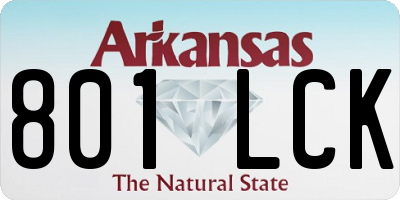 AR license plate 801LCK