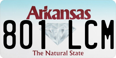 AR license plate 801LCM