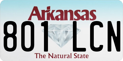 AR license plate 801LCN