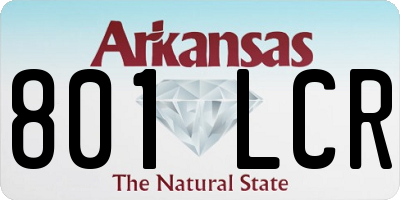 AR license plate 801LCR