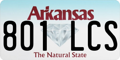 AR license plate 801LCS