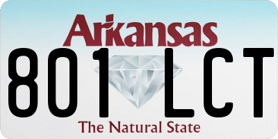 AR license plate 801LCT