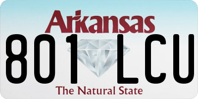 AR license plate 801LCU