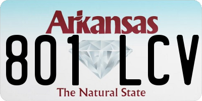 AR license plate 801LCV