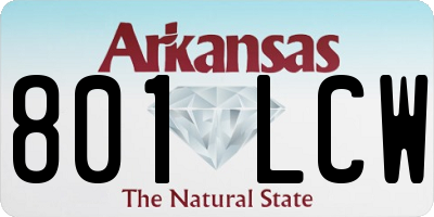 AR license plate 801LCW
