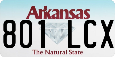 AR license plate 801LCX