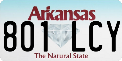 AR license plate 801LCY