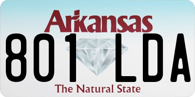 AR license plate 801LDA
