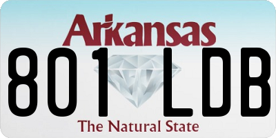 AR license plate 801LDB