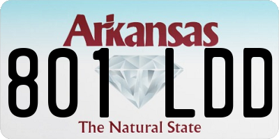 AR license plate 801LDD
