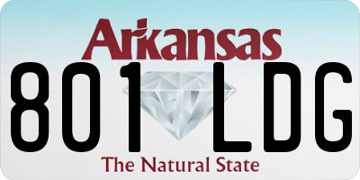 AR license plate 801LDG
