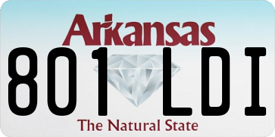 AR license plate 801LDI