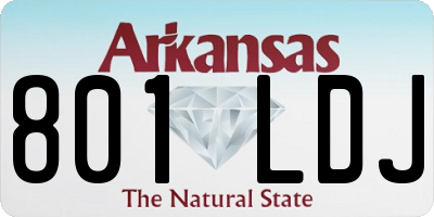 AR license plate 801LDJ