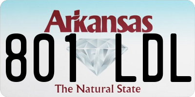 AR license plate 801LDL