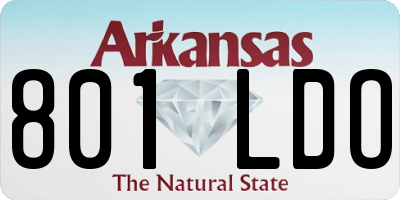AR license plate 801LDO