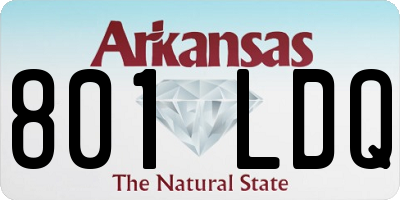 AR license plate 801LDQ