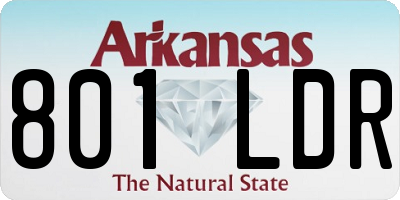 AR license plate 801LDR