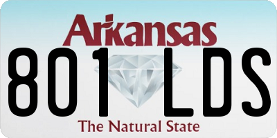 AR license plate 801LDS