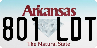 AR license plate 801LDT