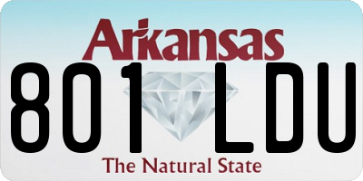 AR license plate 801LDU