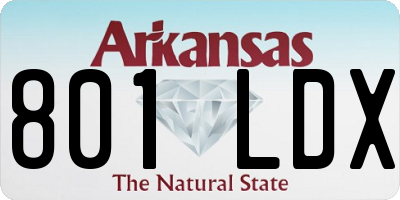 AR license plate 801LDX
