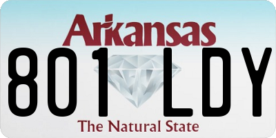 AR license plate 801LDY