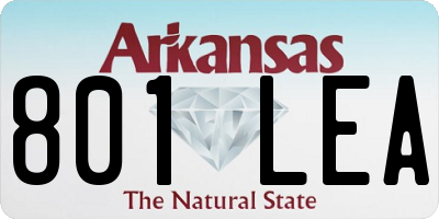 AR license plate 801LEA