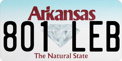 AR license plate 801LEB