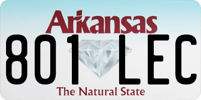 AR license plate 801LEC