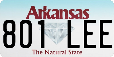 AR license plate 801LEE