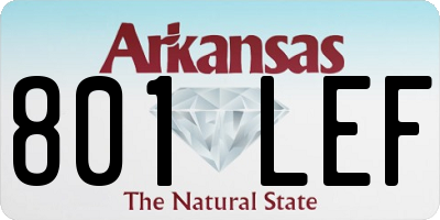 AR license plate 801LEF
