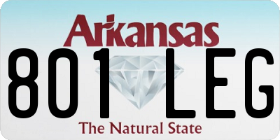 AR license plate 801LEG