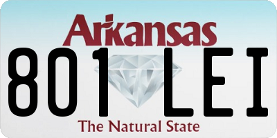 AR license plate 801LEI