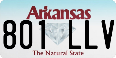 AR license plate 801LLV
