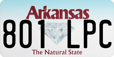AR license plate 801LPC
