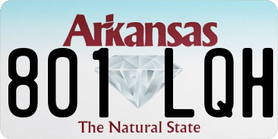 AR license plate 801LQH