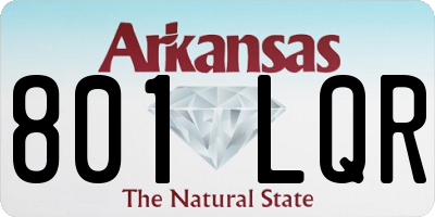 AR license plate 801LQR