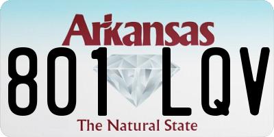 AR license plate 801LQV