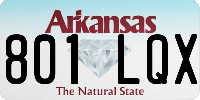 AR license plate 801LQX