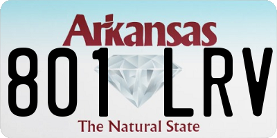 AR license plate 801LRV