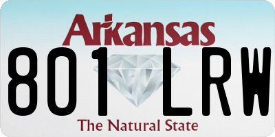 AR license plate 801LRW