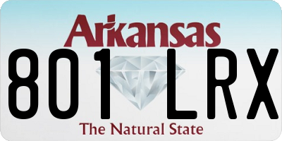 AR license plate 801LRX